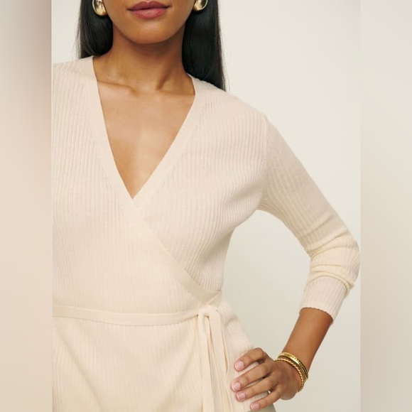 Reformation Blaire Ribbed Wrap Cardigan - Picture 3 of 3